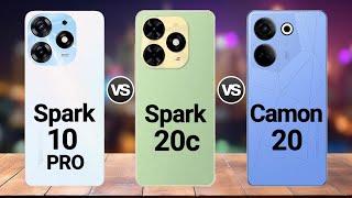 Tecno Spark 10 Pro Vs Tecno Spark 20C Vs Tecno Camon 20