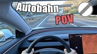 Model 3 SR 2024 (Highland) German ASMR Autobahn Top Speed POV