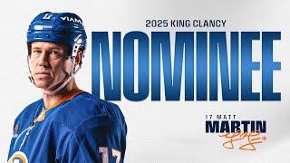 Matt Martin: 2025 King Clancy Memorial Trophy Nominee