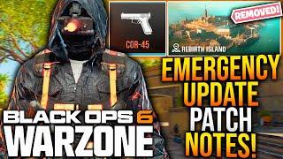 WARZONE: New EMERGENCY UPDATE PATCH NOTES! REBIRTH REMOVED, Game Breaking Bugs, & More! (BO6 Update)