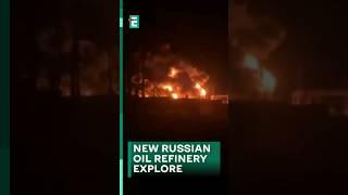  Another Russian oil refinery HITS DRONES in Kaluga region #shorts