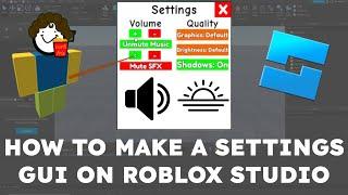 How to Make a Settings GUI on Roblox Studio! | CurlyFriStudios