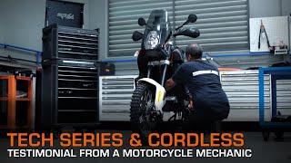 TECH SERIES TOOL KIT & CORDLESS TOOLS TESTIMONIAL - MOTORCYCLE MECHANIC - SP TOOLS - MARCEL