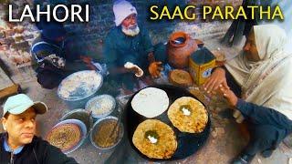 Desid Food Saag Paratha in Lahore | Street Food Lahore by Mania aik Junoon