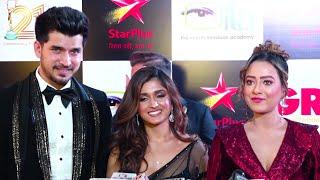 Anupamaa Cast : Paras Kalnawat,Madalsa Sharma,Nidhi Shah At Indian Television Academy Awards 2022