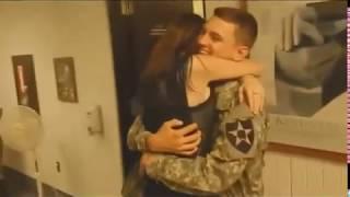 Soldiers coming home to girlfriend