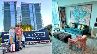 We Stayed At The Coolest Hotel In Orlando! | Lake Nona Wave | Room Tours, Everything We Ate & Santa!