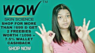 WOW SKIN SCIENCE Coupon Code || Get 2 Freebies on order above ₹699  || Wow coupon code 2022