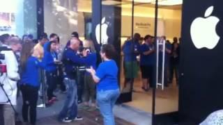 Lawrence, the first iPhone 5 buyer in Palo Alto Apple store