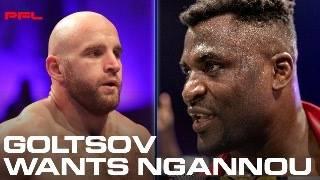 Denis Goltsov wants Francis Ngannou!  post-fight interview #pflchampionships