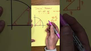 45-45-90 Special Right Triangle