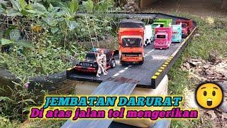 Semua truk melintasi jembatan darurat adakah yang selamat...??? || versi lucu ||