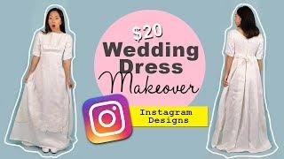 $20 WEDDING DRESS MAKEOVER | Thrifted Transformations