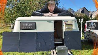 Eriba Offgrid Autark Camper Wohnwagen mit Anker Flexibel Solar Balkonkraftwerk Powerstation