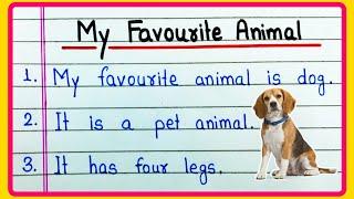 10 lines on My favourite animal dog essay in English | My favourite animal dog | My favourite animal