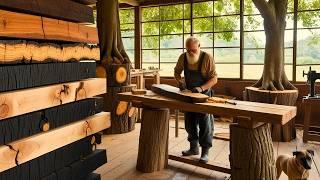 Don't Forget: 70-Year-Old Carpenter's Amazing Woodworking Creation // One-of-a-Kind Dining Table