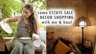 come ESTATE SALE DECOR SHOPPING with me + decor haul