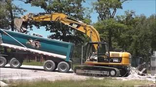 Concrete Removal With Excavator