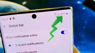 Galaxy Note 10 Plus: How to Add Battery Percentage % on Status Bar