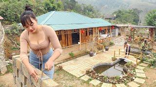 TIMELAPSE: 160 days alone building a fence and vegetable garden -Log Cabin build start to finish