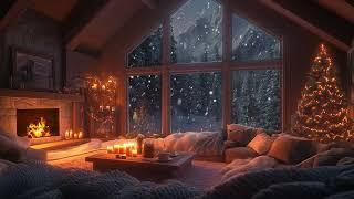 Falling Snow and Fireplace Crackles: Relaxing Winter Sounds to Create a Cozy Evening Atmosphere