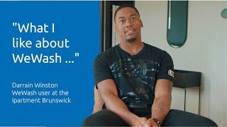 "What I like about WeWash ..." – Darrain Winston, WeWash user at the ipartment in Brunswick