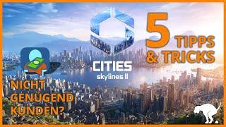 5 Tipps & Tricks CITIES SKYLINES 2 - NICHT GENÜGEND KUNDEN, GELD VERDIENEN - Citybuilder, Stadt bau.