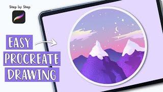 Easy Procreate Drawing for Beginners | Step by Step Procreate Tutorial