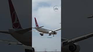 [4K] ️ Turkish THY8MT LANDING over Cranky Dorkfest 2024 #shorts #landing #turkishairlines #lax #pov