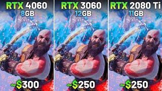 RTX 4060 vs RTX 3060 vs RTX 2080 Ti | Test in 9 Games | 1080p