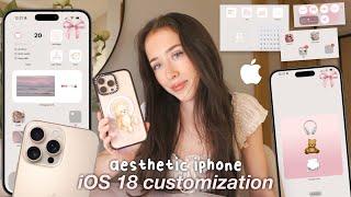 Making my iPhone 16 Pro Max Aesthetic with iOS 18 | customization tips, widgets & control center!