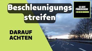 Beschleunigungsstreifen richtig benutzen - Führerschein