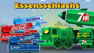 Essensschlacht: Der Boss ist ein 7up-Raketenpanzer | Cartoon über Panzer | Hihe Tank