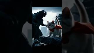 Super Kitten vs Godzilla Trailer Cool AI Generated Animation #ai #kitten #godzilla #kajiu #action