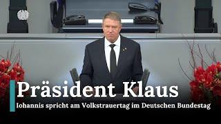 Präsident Klaus Iohannis spricht am Volkstrauertag | Nachrichten Heute | Republic News Deutsch |AC14