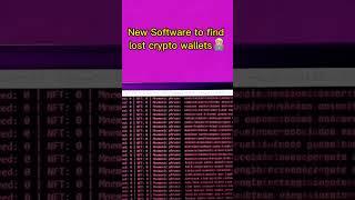 New Software to Find lost Crypto Wallet‍ #btc #crypto #eth #ftx #money #motivation #usdt #ltc