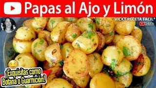 PAPAS AL AJO Y LIMON | #VickyRecetaFacil