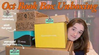 Huge October 2024 Book Box Unboxing || Unplugged, Fairyloot, Illumicrate, and Owlcrate