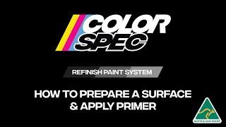 ColorSpec - How to Prepare a Surface & Apply Primer