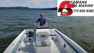 Xpress X23 Bay boat, Yamaha 250 SHO. 60 mph in 1.5'-2' chop.  F & S Yamaha and Marine