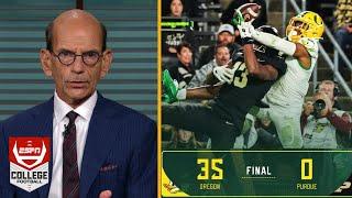 ESPN reacts to Dillon Gabriel earns MVP, Defense perfect! Oregon Ducks destroy Purdue 35-0 in Week 8