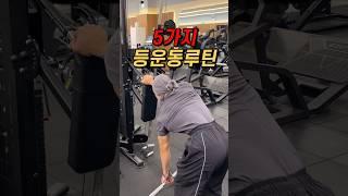 5가지로 끝내는 등운동루틴!!