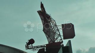 Satellite Dish Airport Flight Control  3. Stock Footage