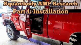 AMP Research Running Boards Installed on the 1973 - 1987 Chevy C10 K10 Squarebody