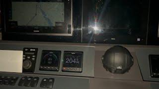 Radar Navigating on an 88' Princess Motor Yacht  in the Dark