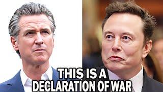 Elon Musk reacts to Newsom's warning & It gets Brutal