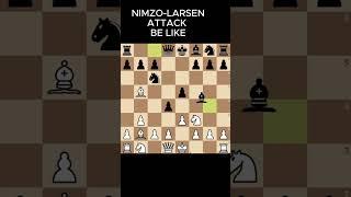 NIMZO LARSEN ATTACK BE LIKE #chess #shorts