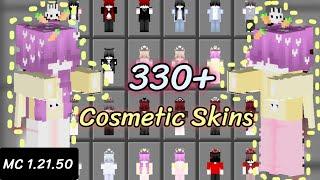 MCPE 1.21.50 NEW 330+  Cosmetics Skins | EXT FAHAD |Android, Pc, Ios |