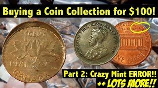 Buying a Coin Collection for $100 - Part 2! Crazy Mint Error and Some Rare Varieties!