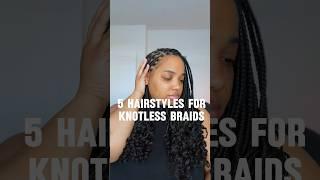 5 Ways To Style Your Braids or Twists #shorts #braids #hairstyle #howto #contentcreator